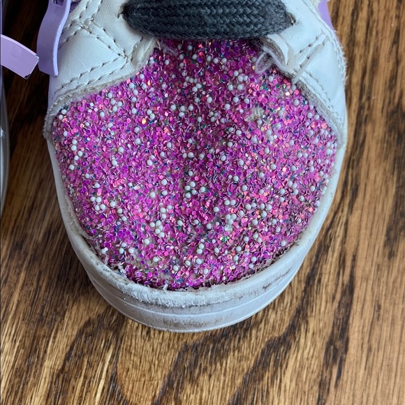Pink and purple Lola and the Boys glitter Star sneakers, size 11C. Good cond. - Picture 8 of 16